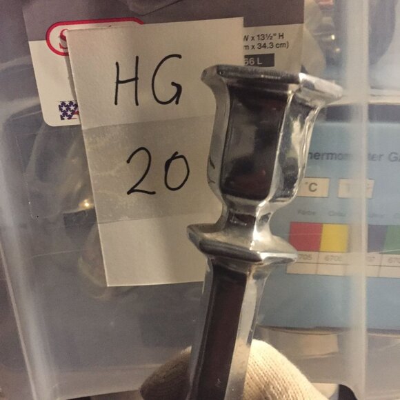 Vintage Pewter Candlestick Holder 8" Hexagonal Cottagecore Farmhouse Prairie - Picture 6 of 6